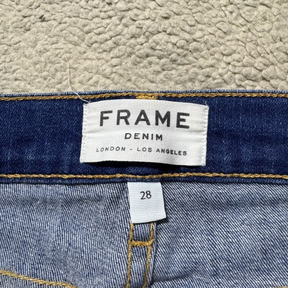 Frame Jeans Womens 28 Le Skinny de Jeanne Blue Loyola Mid Rise Stretch 26x28.5
